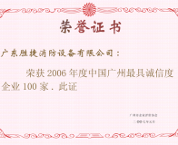 2006年最具诚信度企业100家